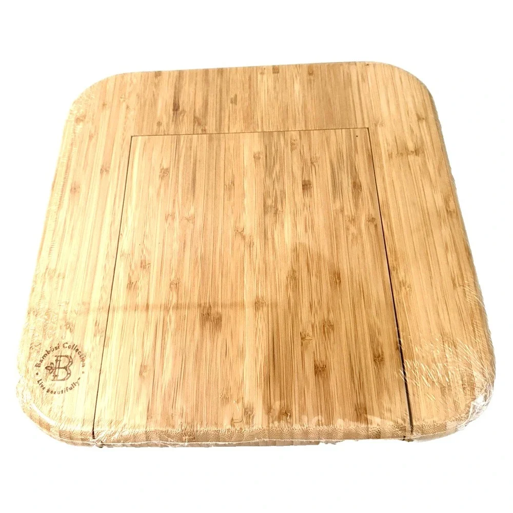 Bamboo Charcuterie Board w/Hidden Drawer with 7 Accessories by Bambusi NEW